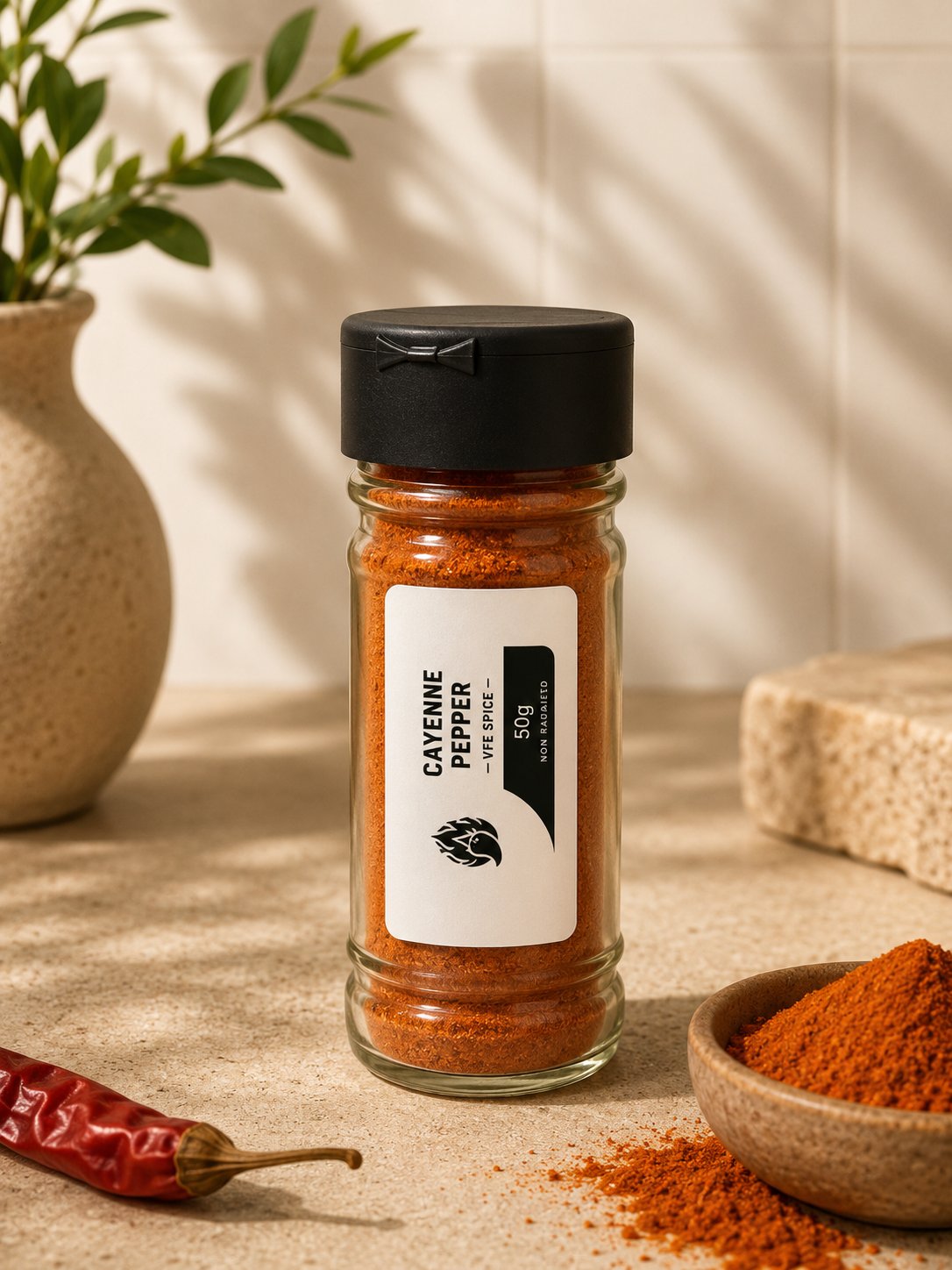 VFE Crimson Cayenne Pepper 40g shaker jar